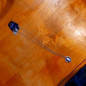 "Sapphire" Necklace and Earring set from Cracker Barrel. New, never been worn